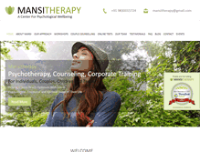 Tablet Screenshot of mansitherapy.com